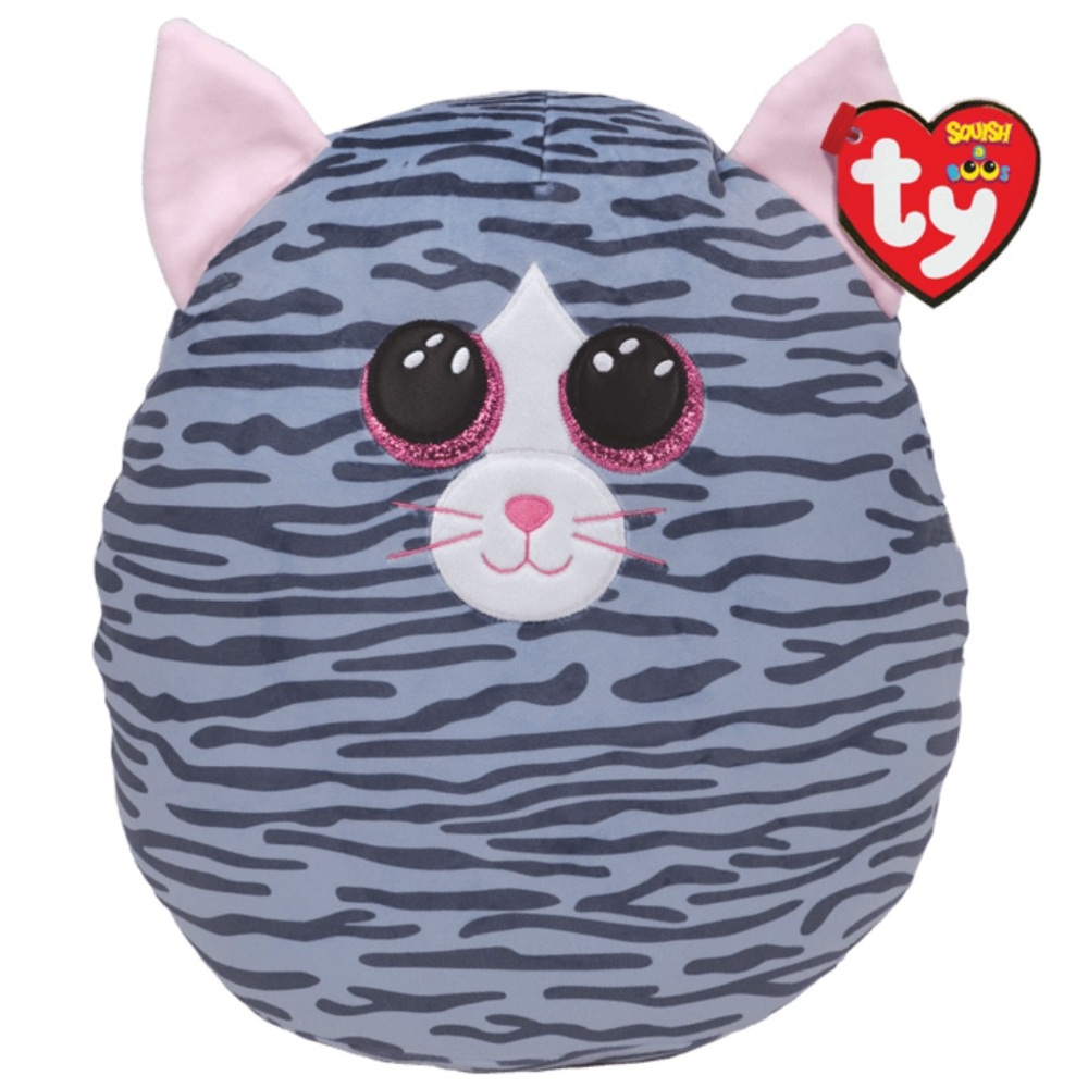 TY plush. Squishy beanie Kiki the gray cat, NWOT